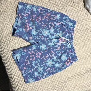 Chubbies Floral Blue and Pink Swim Trunks